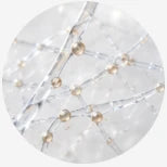 Illustration of an evenly distributed vitreous collagen network