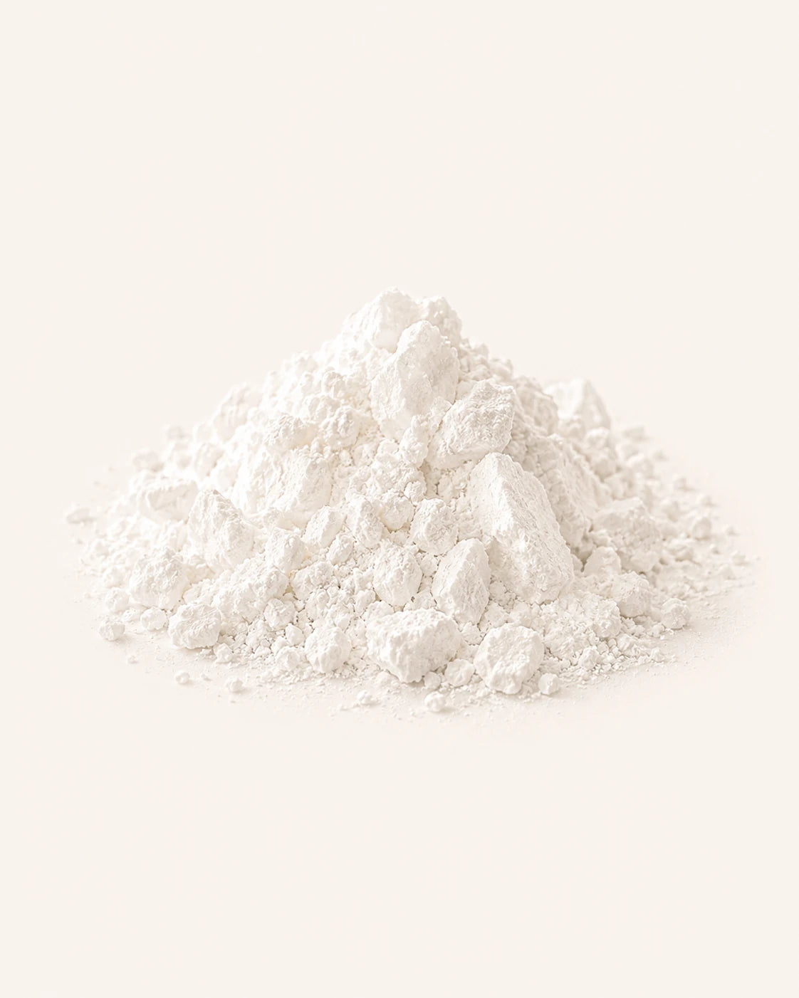 White mineral powder representing zinc citrate