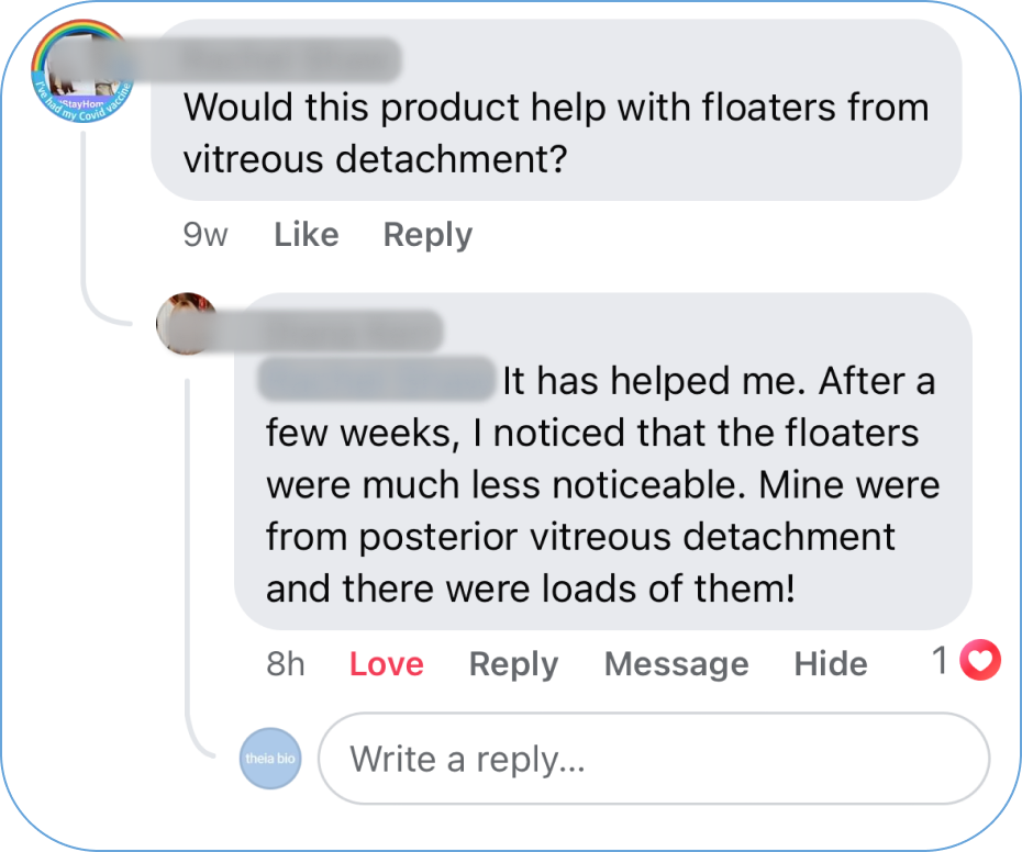 Collected customer screenshot; names and profile photos blurred. Readable excerpt follows.